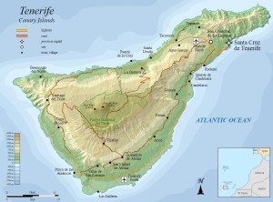 Island of Tenerife map 
