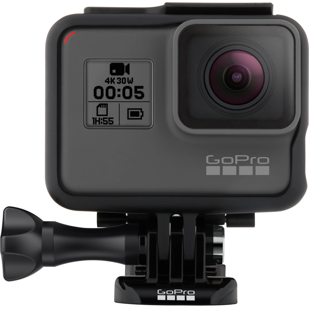 Close up front on view of the Go Pro Hero 5 camera