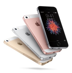iphone SE handsets with different colour casing