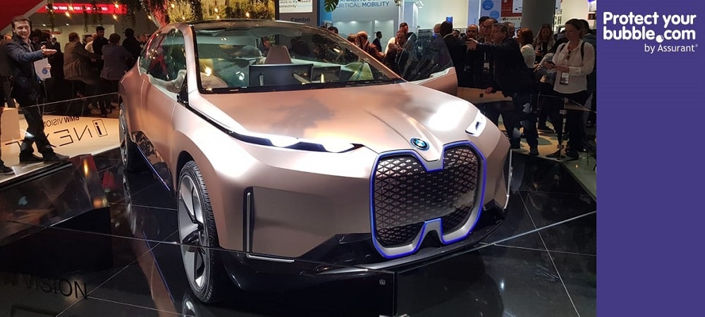 BMW driverless car protect your bubble banner